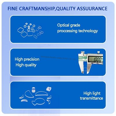 Anpassungsfähige Größe Hochtemperaturbeständigkeit Korrosionsbeständige Quarzglasplatte Fusionssilikaoptische Glasplatte