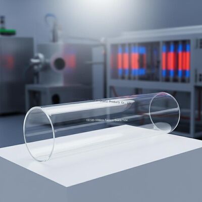 Custom OD 100-1000mm Hohe Reinheit SiO2>99,99% Quarzglasröhre für Ofen mit 1250°C Arbeitstemperatur