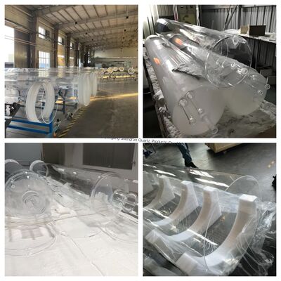 UV-Schutz Hohe Reinheit SiO2> 99,99% Transparente Quarzglasröhre mit > 92% Lichtdurchlässigkeit