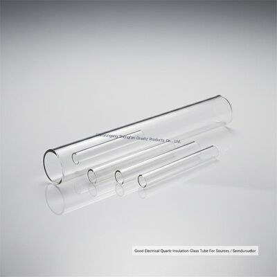 Gute elektrische Isolierung, hohe Hitzebeständigkeit, Quarzglasrohr mit hoher Lichtdurchlässigkeit für Halbleiteranwendungen