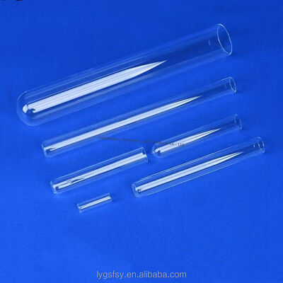 High Temperature Resistant Corrosion Resistant Quartz Glass Test Tube with 99.99% SiO2 Purity for Laboratory Use