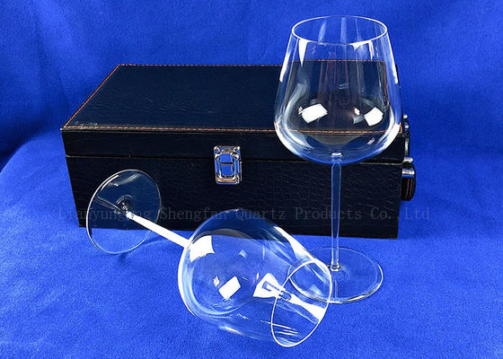 Handgemachter moderner Quarz-bleifreies Becher-Wein-Glas