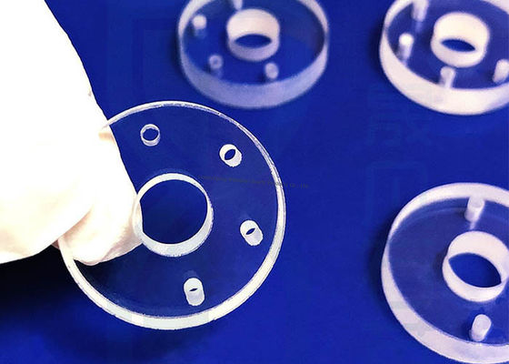 Hochpräzision JGS1 JGS2 JGS3 Quarzglasplatte Glasquarzblech CNC-Prozess Schnitt nach Maß geschmolzener Siliziumquarzglasscheibe