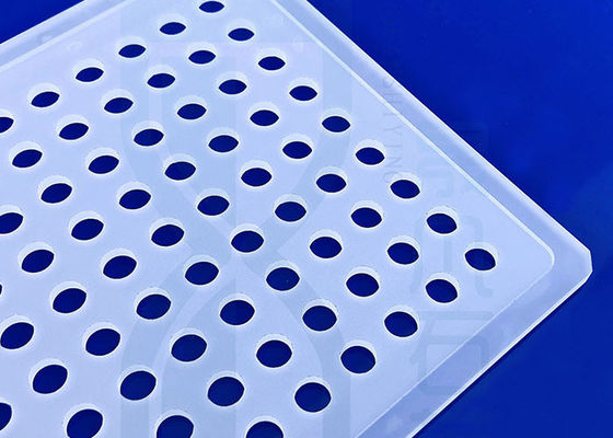 Kundengebundene transparente Quarz-Glas-Platten-Säurebeständigkeit Lasers bohrende