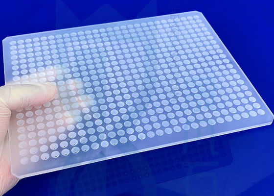 Tiefes verarbeitetes Frosty Quartz Glass Plate With-Loch pro Zeichnung