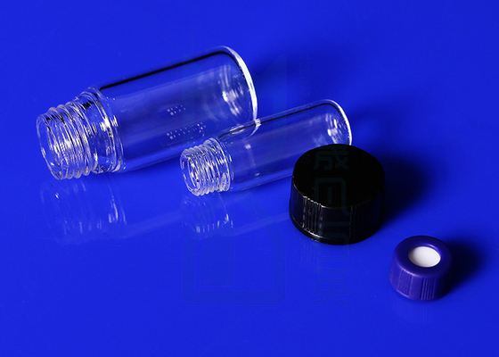 Klare Quarz-Reagensflasche des fixierten Silikon-2.2g/Cm3 mit Einschraubgewinde-Kappe