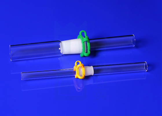 Fertigen Sie Quarz-Glas-Reagenzglas Morse 6,5 mit Grundgelenken und Seitenrohr besonders an