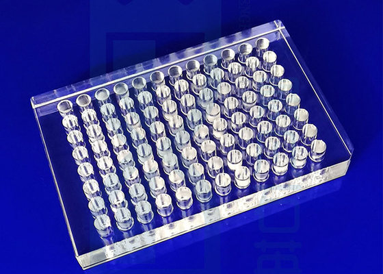 SIO2 96-Well-Flachboden-UV-transparente Mikroplatten-Präzisionsbearbeitung