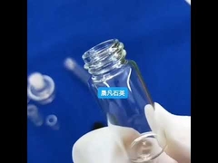 Korrosionsbeständige Quarzglasflasche mit Schraubverschluss, transparent