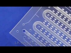 Quarzglassplatte, klar, feuerpoliert, kundenspezifische Laserbohrung