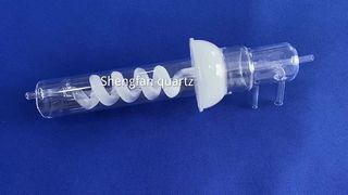 Hochreines 99,99 % Quarzglasrohr, kundenspezifisches, hochtemperaturbeständiges Spiralrohr