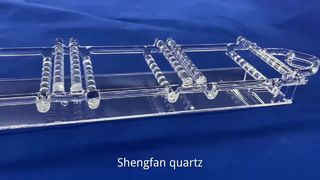 Hochpräzise säurebeständige transparente Quarzboot-Waferhalter-Halbleiter-Quarzboote